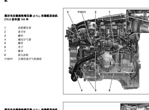 2014年奔驰ML400涡轮增压维修手册资料