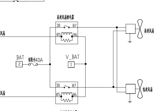 东风小康DK12发动机风扇电路图资料