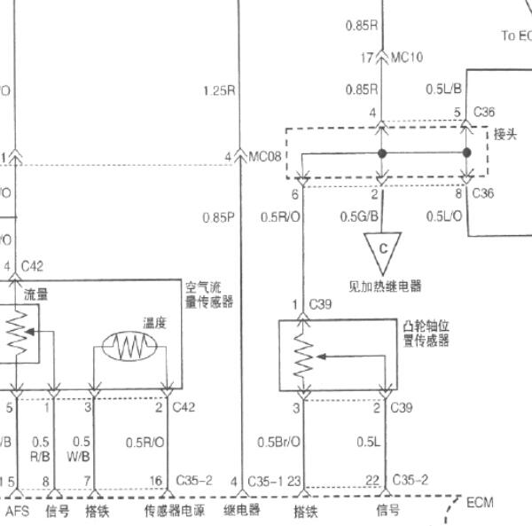 2013年江淮瑞风S5发动机电路图