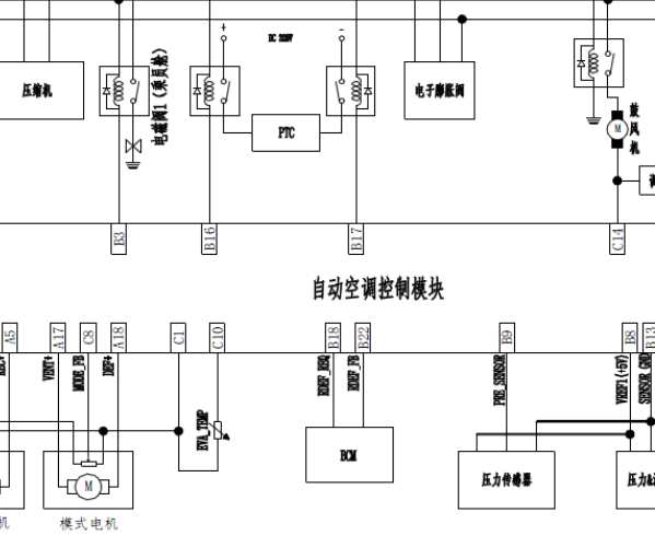 2019年江淮汽车-iEVS4空调电路图