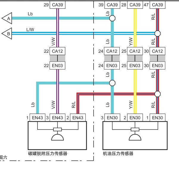 2018年华晨中华V7发动机机油压力传感器电路图