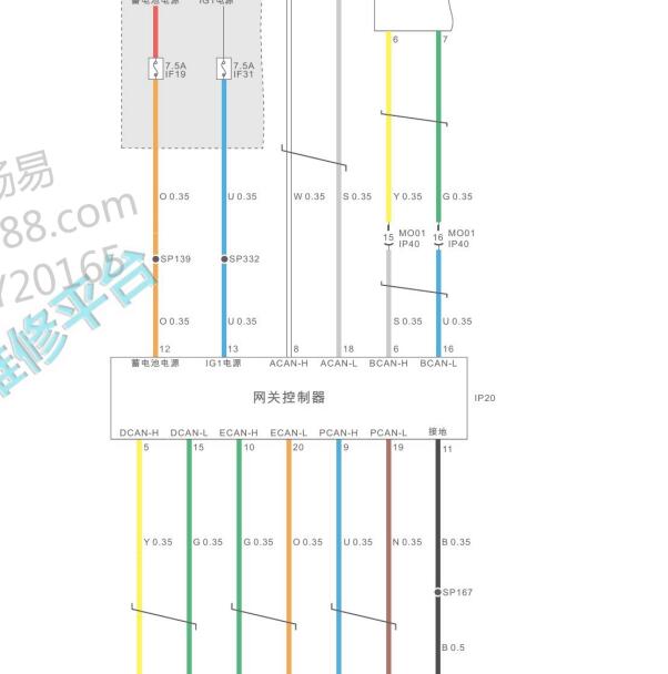 2020年广汽埃安 AION S网关电路图