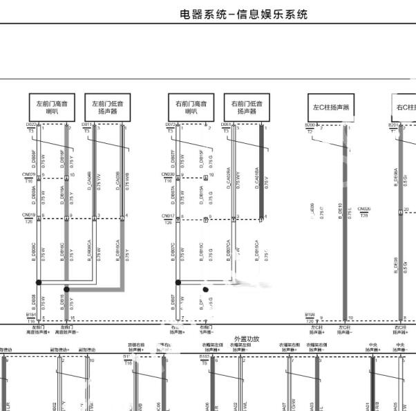 2023年哪吒GT音响电路图与针脚图