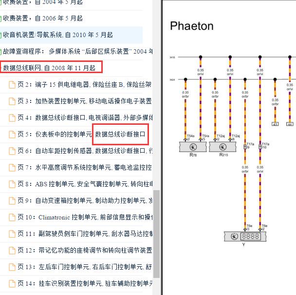 2009-2011年大众辉腾网关电路图