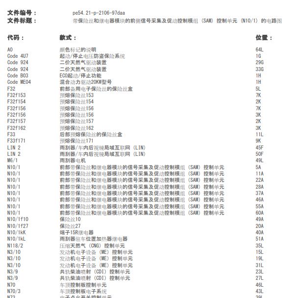 2013年奔驰E260L N10/1电路图