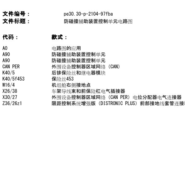 2019年奔驰C180防碰撞辅助系统电路图