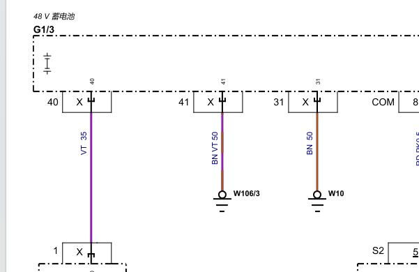 2022年奔驰C260L发动机网络通讯和48V蓄电池电路图以及位置资料