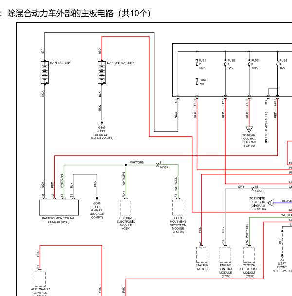 2021年沃尔沃XC60 辅助蓄电池电路图