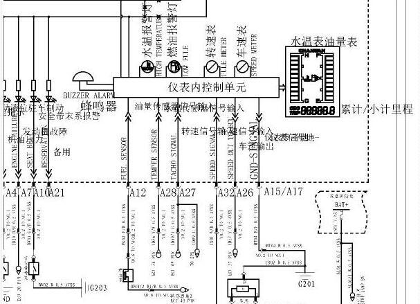 2011年长安星光4500仪表电路图