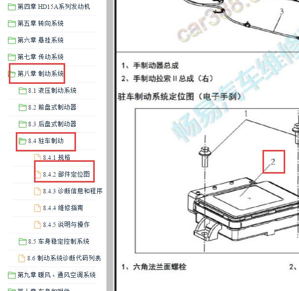 2020年东风风光580电子手刹模块位置