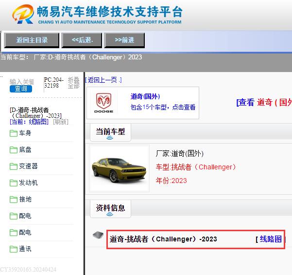 2023年道奇挑战者全车电路图