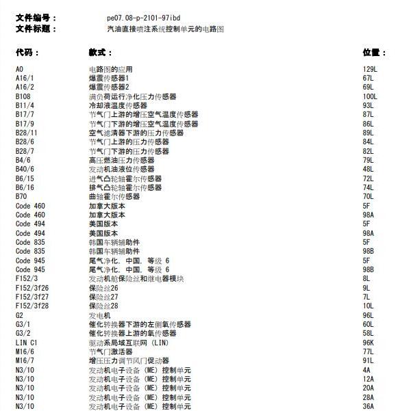 2019年奔驰A200发动机电路图