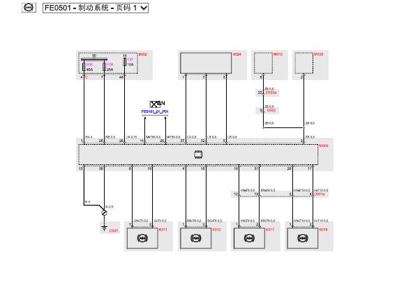 2014-2017年玛莎拉蒂总裁ABS和网络通讯搭铁电路图