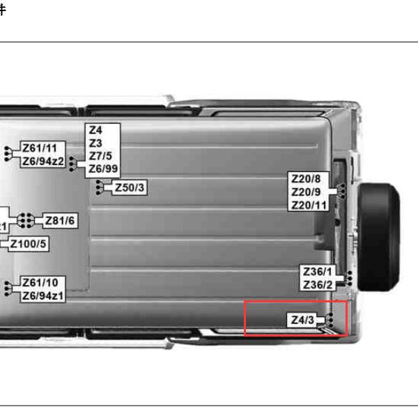 2020年奔驰G350 Z4-3节点位置