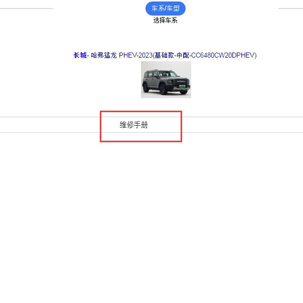 2023年猛龙全车维修手册