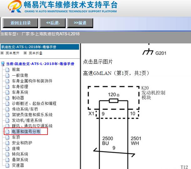 2018年凯迪拉克ATS-L网络通讯电路图