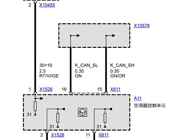 2002年宝马730Li空调和风扇电路图
