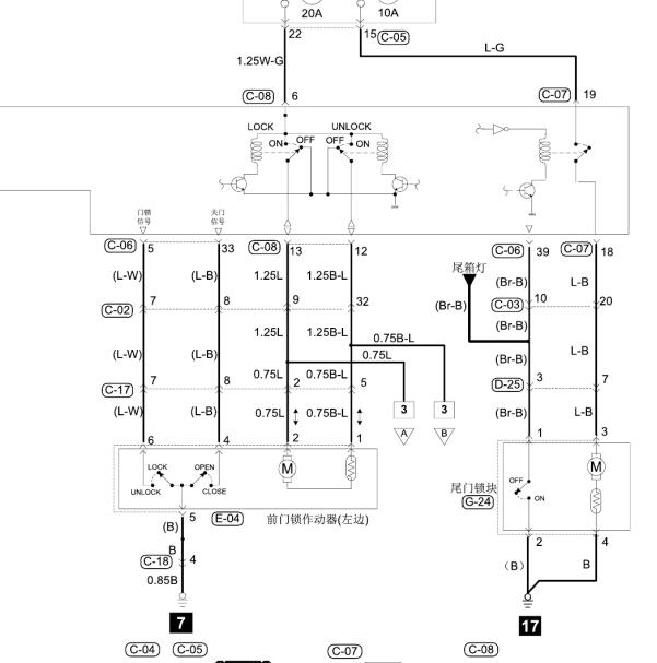 2016-2017 东南DX3中控电路图.