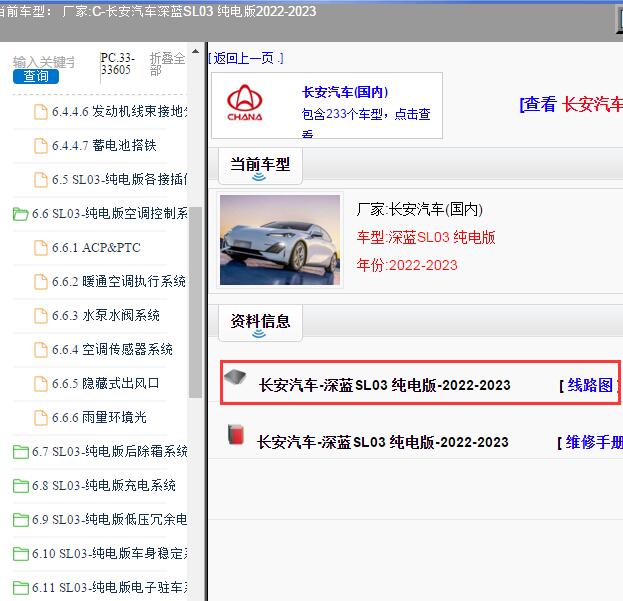 2022-2023年长安汽车-深蓝SL03 纯电版 电路图