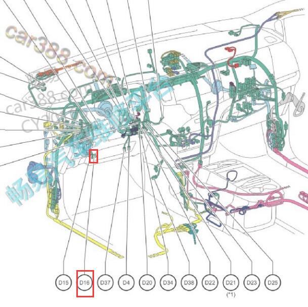2015年丰田塞纳DATA LINK CONNECTOR3模块位置