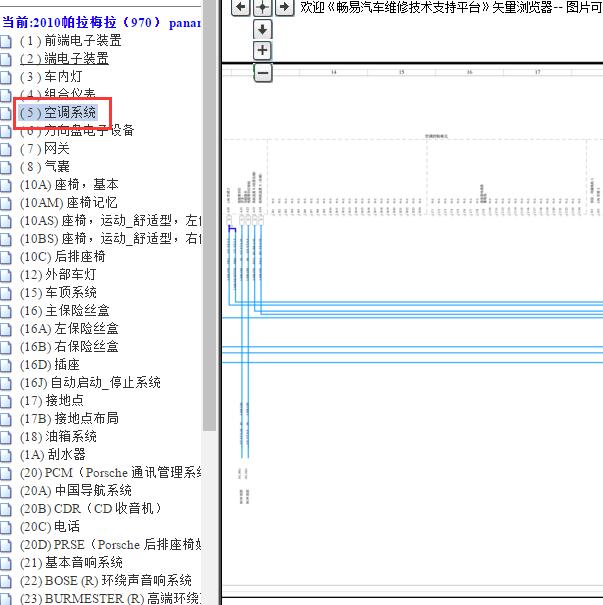 2010年保时捷帕拉梅拉空调电路图