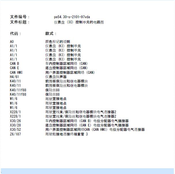 2020年奔驰威霆仪表电路图