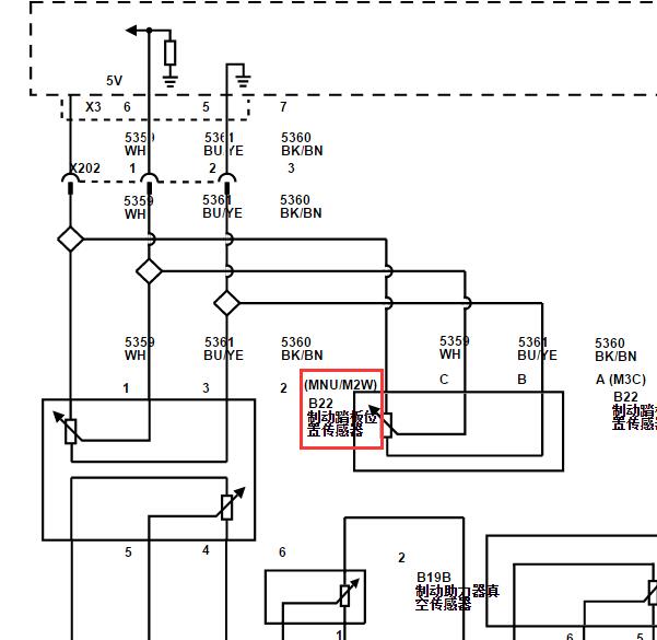 2019年雪佛兰科鲁泽刹车灯开关电路图