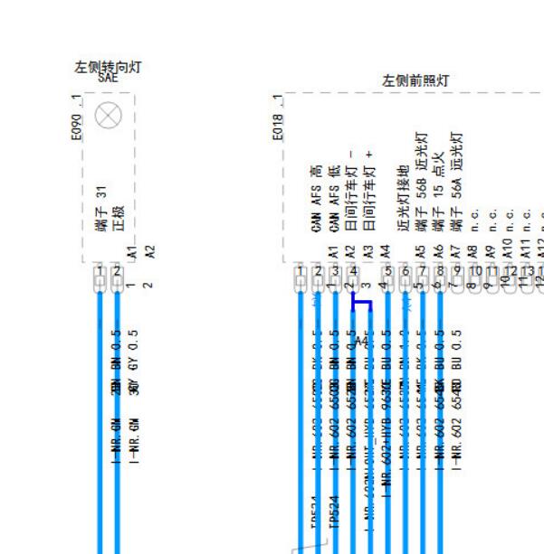2015年保时捷帕拉梅拉转向灯电路图