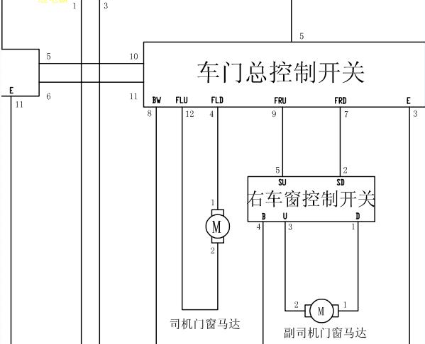 2004-2009年金杯海狮车窗电路图资料
