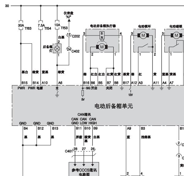 2007年双龙享御尾门电路图
