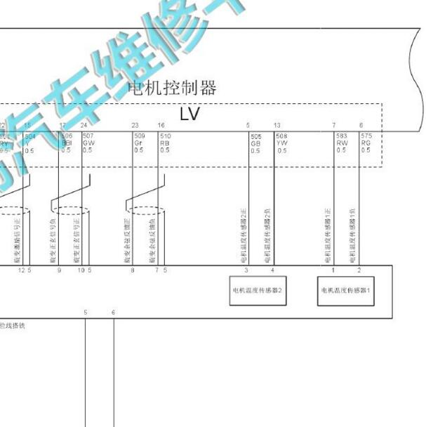 2017-2018年长城C30EV电机温度传感器电路图