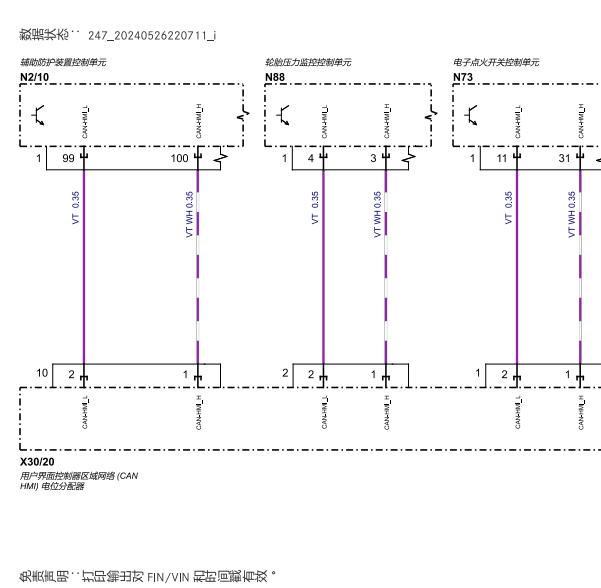 2023年奔驰GLB220网络通讯电路图