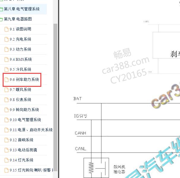 2014-2015年众泰云100 制动系统电路图