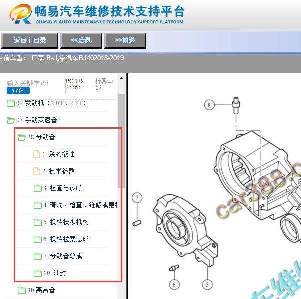 2018-2019年北京BJ40 四驱维修手册