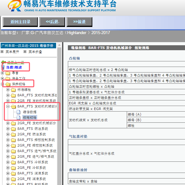 2015年丰田汉兰达发动机扭矩资料