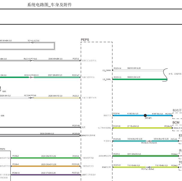 2018年江铃驭胜S350无钥匙系统电路图