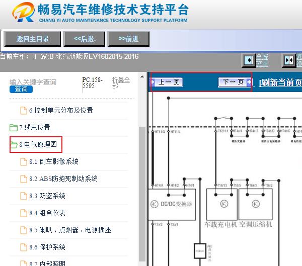 2015-2016年北汽新能源EV160全车电路图