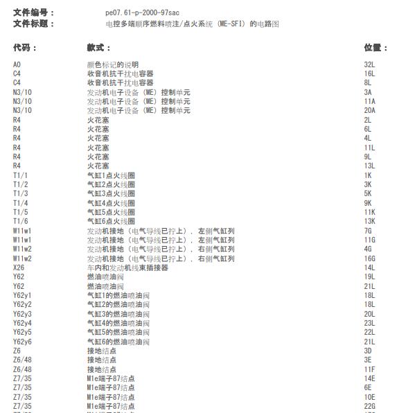 2008年奔驰S300L 272发动机电路图