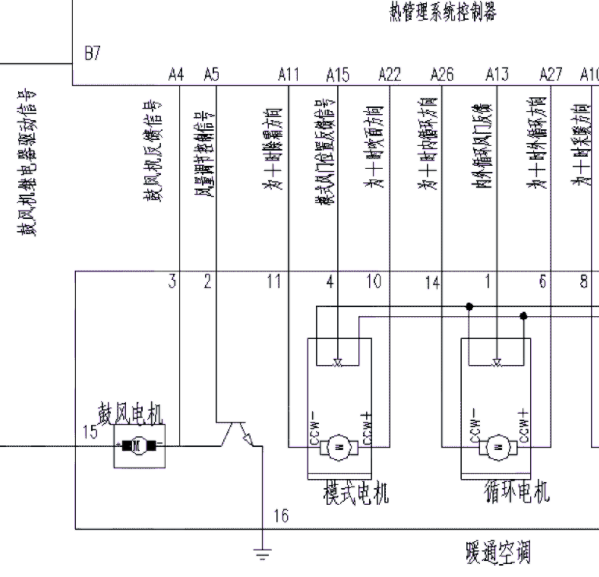 2021年长安奔奔E-STAR空调鼓风机电路图