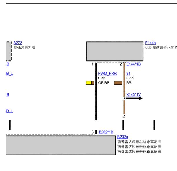 2022年宝马X5前部雷达电路图
