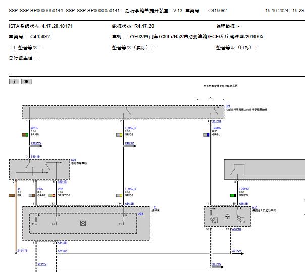 2009年宝马730Li网关和尾门电路图资料