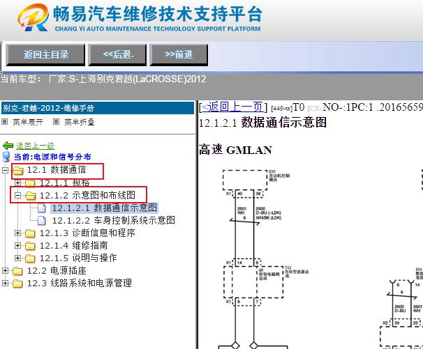 2012年别克君越网络通讯电路图
