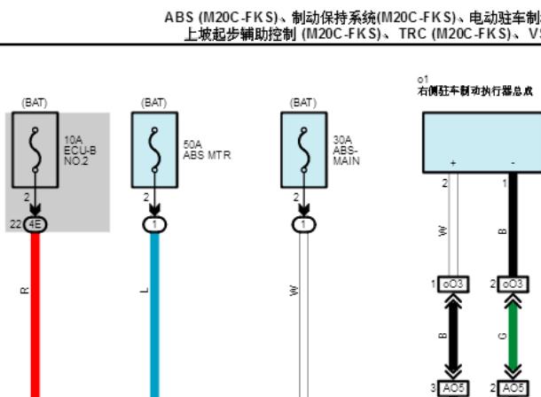 2021年丰田凌尚ABS电路图