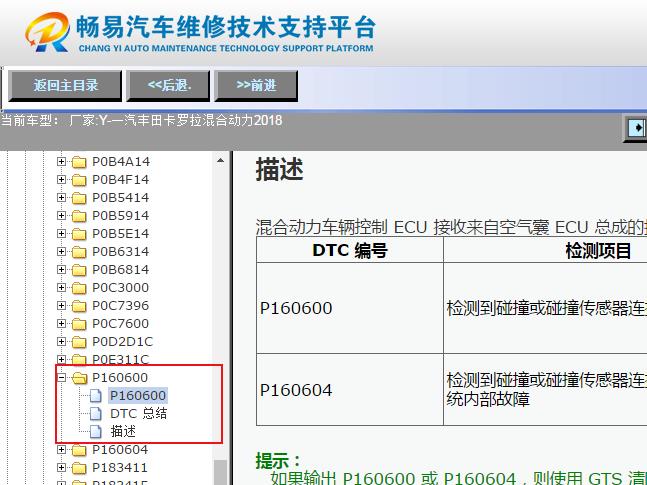 2018年丰田卡罗拉混动版P160600故障码诊断资料