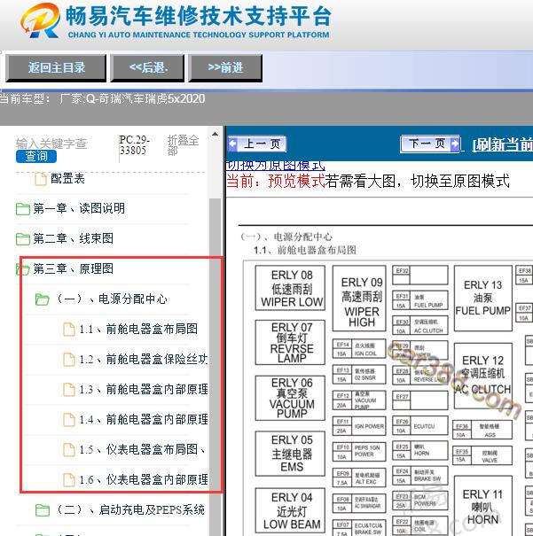 2020年奇瑞瑞虎5x保险与继电器位置