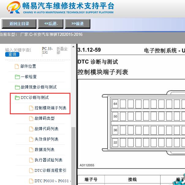 2015年长安神骐T20发动机针脚定义