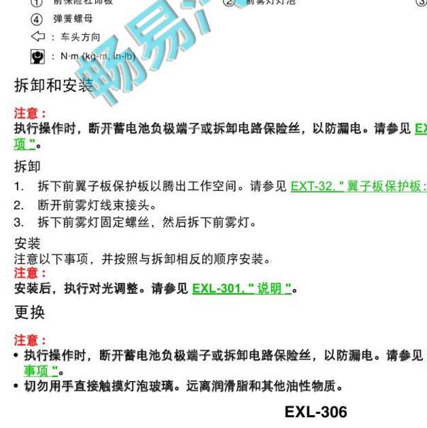 2017年日产楼兰前雾灯拆装