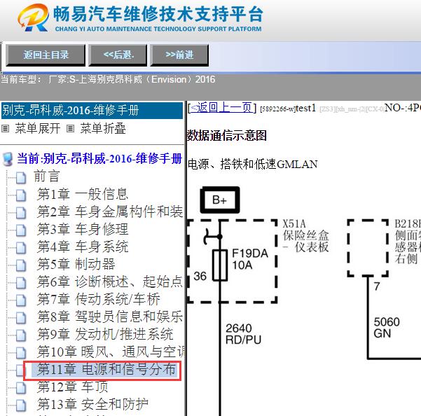 2016年别克昂科威OBD电路图