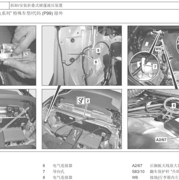 2004年奔驰SL550敞篷液压系统管路资料.