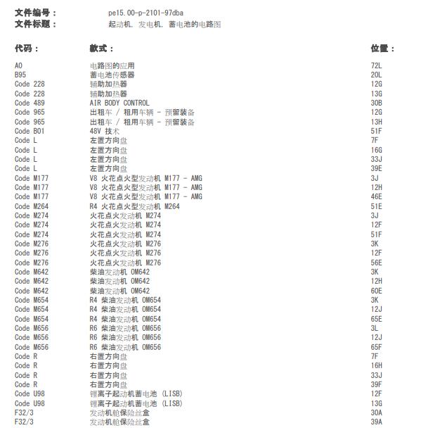 2021年奔驰E300L起动机电路图